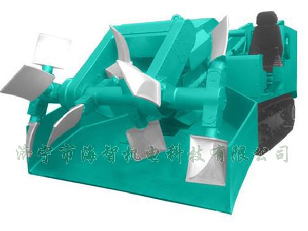 為了提高裝載效率，在取料方面通過滾耙式旋轉連續(xù)取料的方式